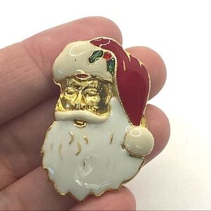 Brooch Pin Santa Noel Enamel Christian Jewelry